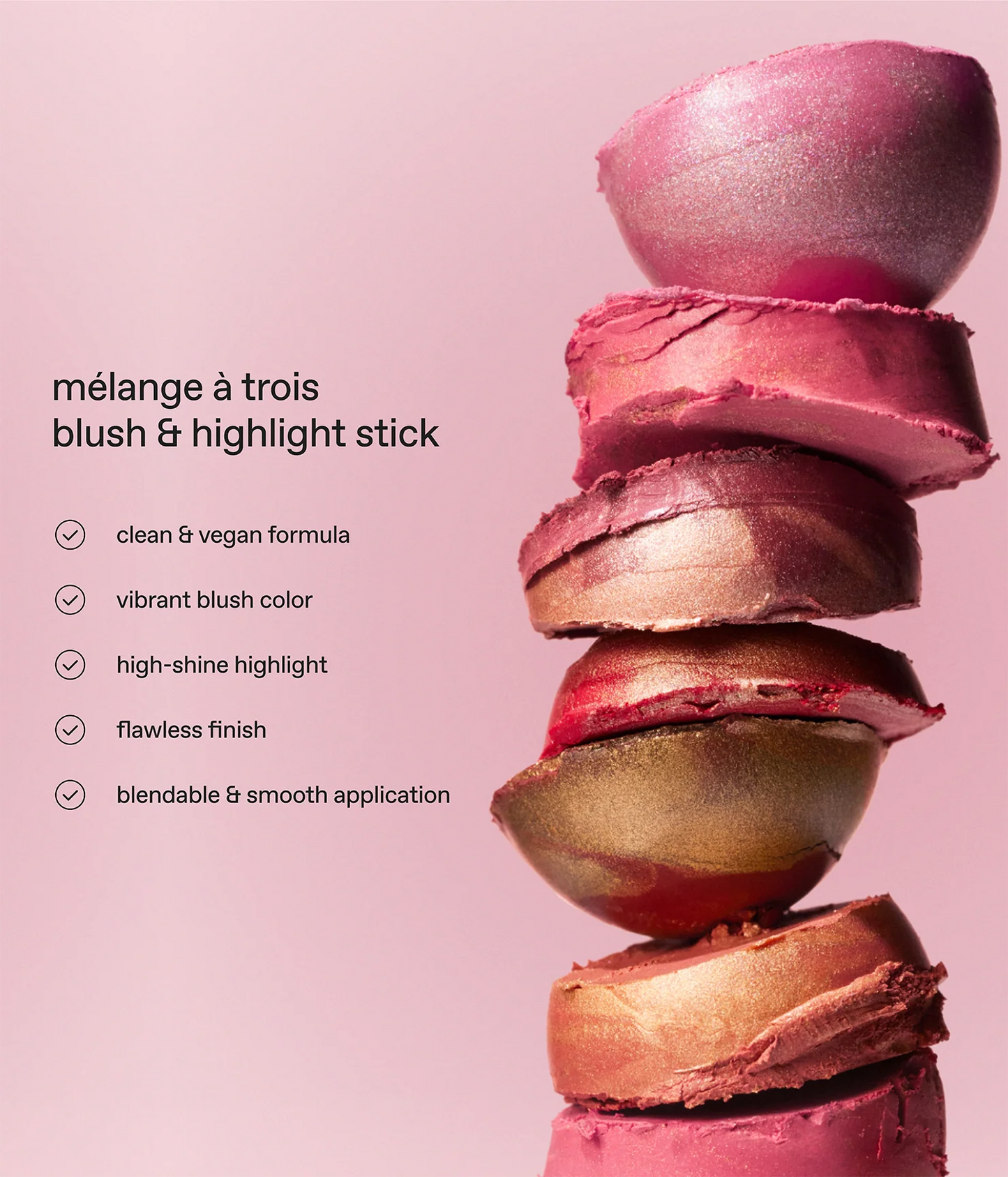 all 6 new mélange à trois blush & highlight sticks