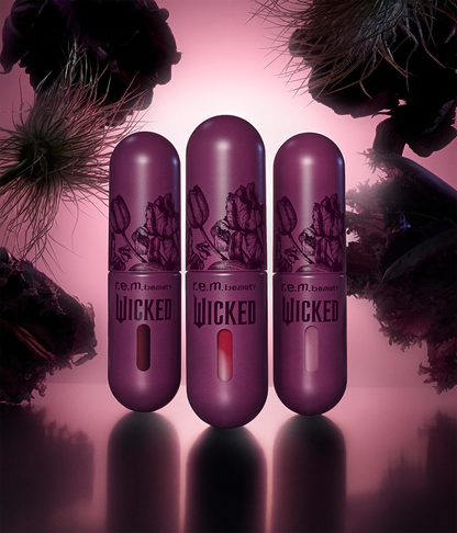 r.e.m. beauty x Wicked: For Good tulip field lip stain