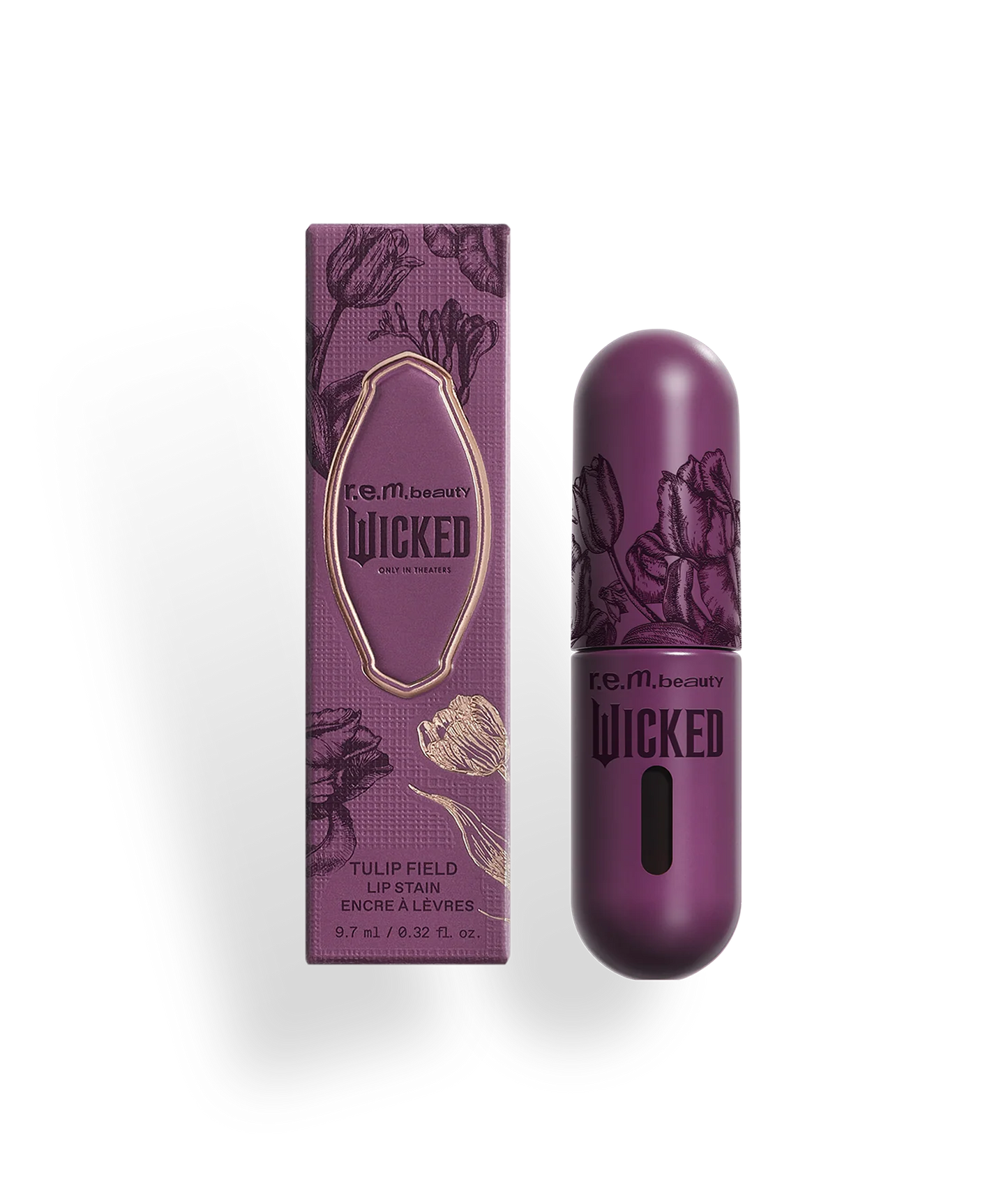 r.e.m. beauty x Wicked: For Good tulip field lip stain