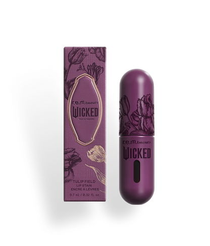 r.e.m. beauty x Wicked: For Good tulip field lip stain