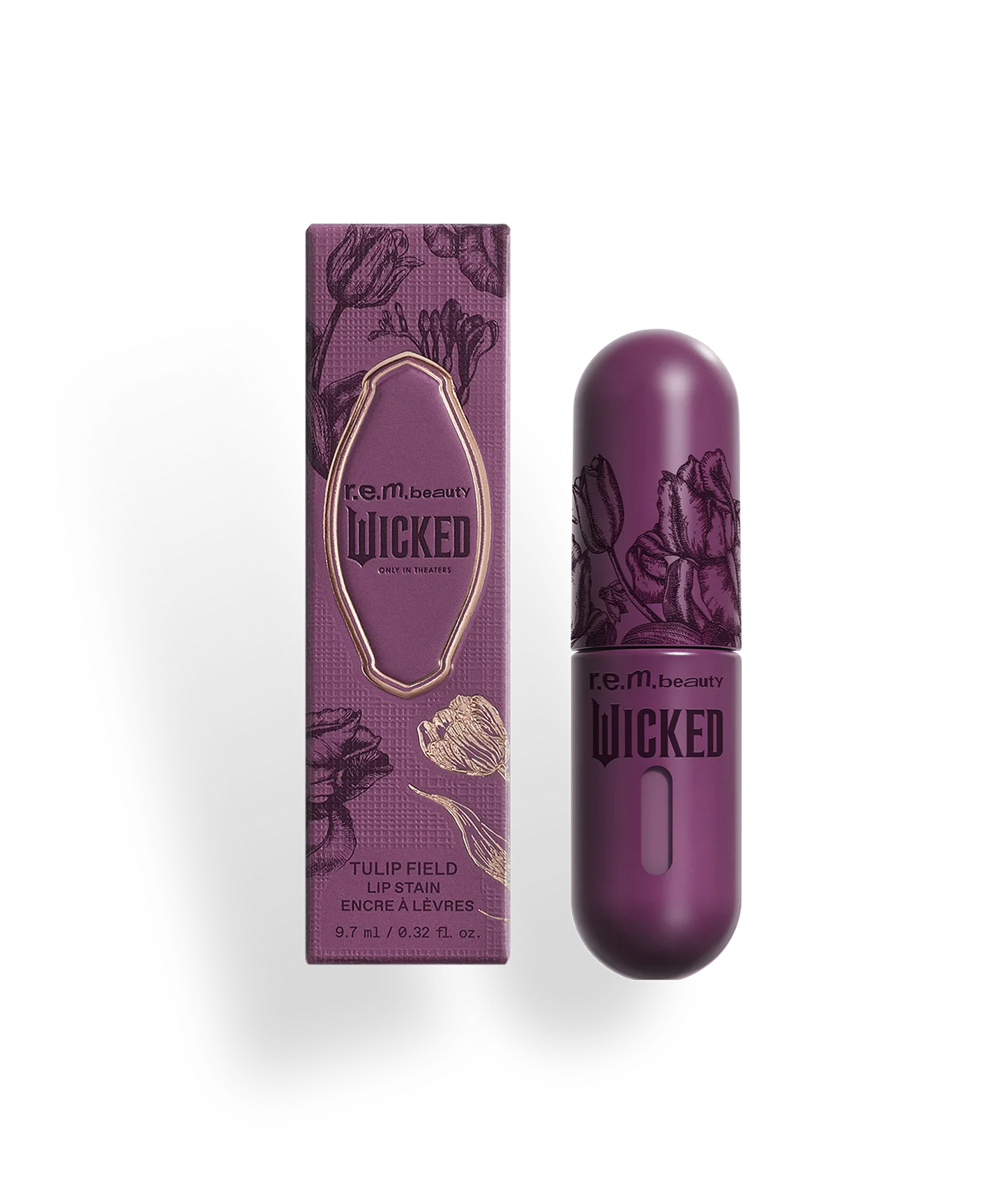 r.e.m. beauty x Wicked: For Good tulip field lip stain