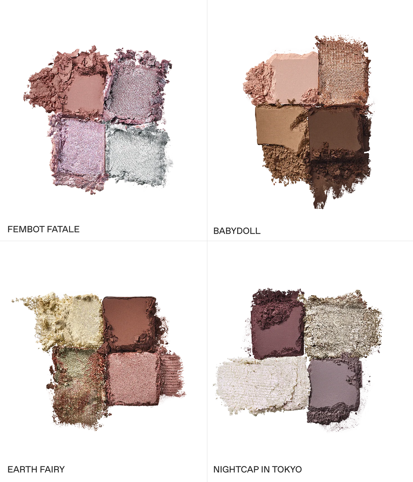 all 4 new sweet dreams eyeshadow quads