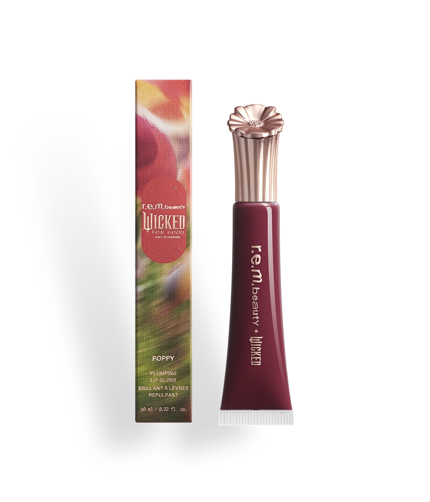 r.e.m. beauty x Wicked: For Good Poppy Plumping Lip Gloss
